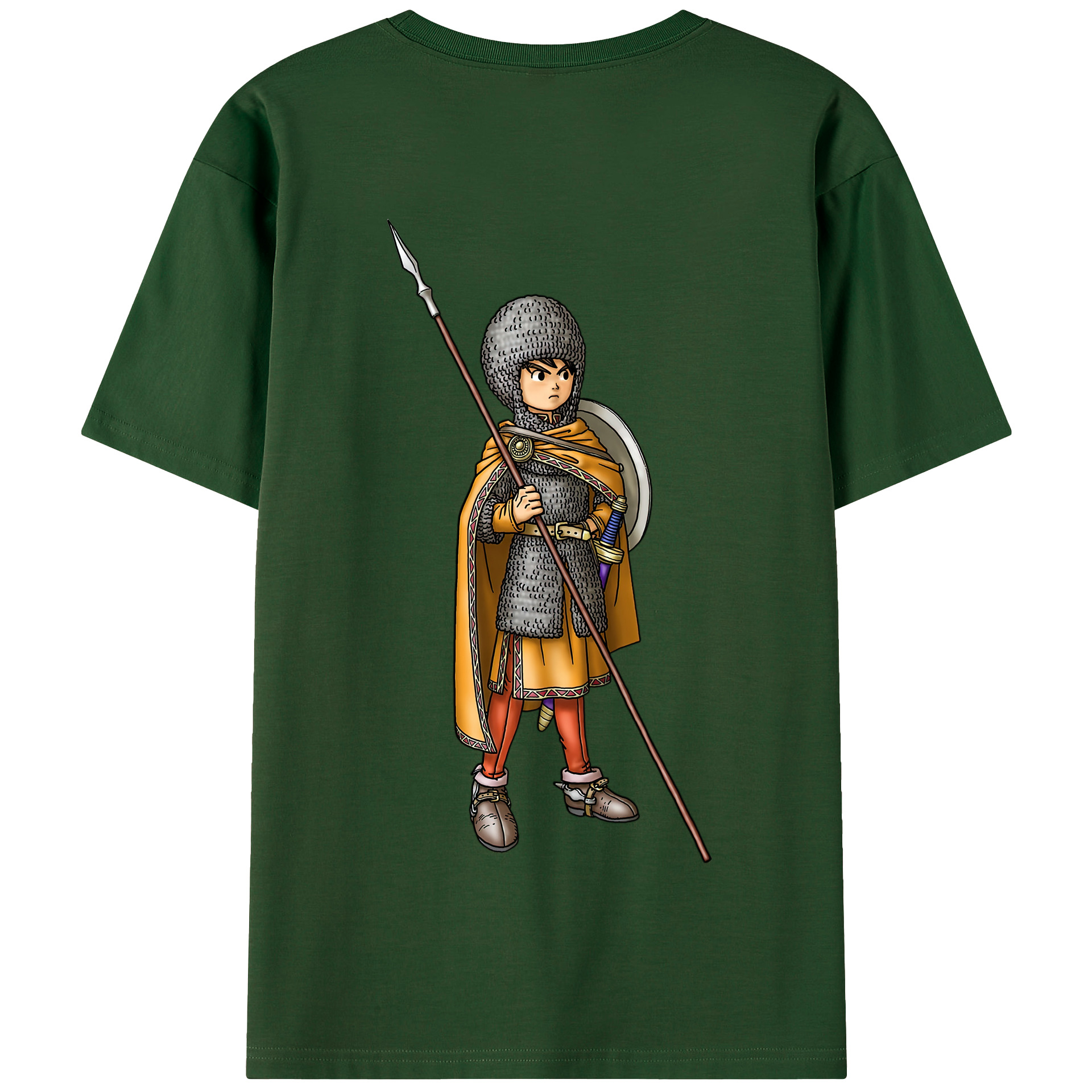（画像用） ドラゴンクエスト Doragon Kuesuto Dragon Quest 綿100％半袖Tシャツ（背面プリント）
